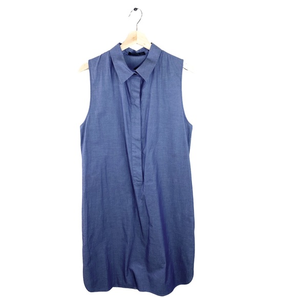 Jenni Kayne Popover Shirt Dress Sleeveless Blue Size Small - Picture 3 of 8